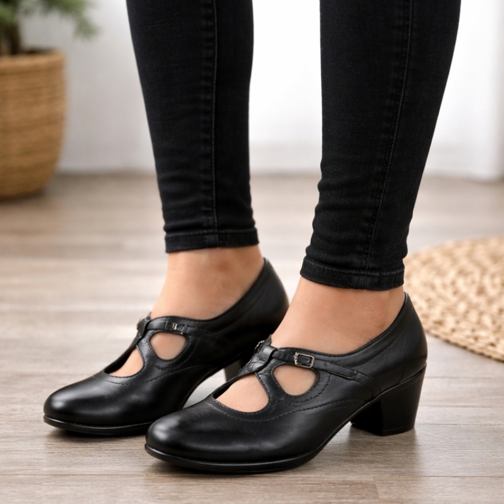 Clarks NEW Y2K Dark Academia Mary Jane Comfort Pumps 7.5M